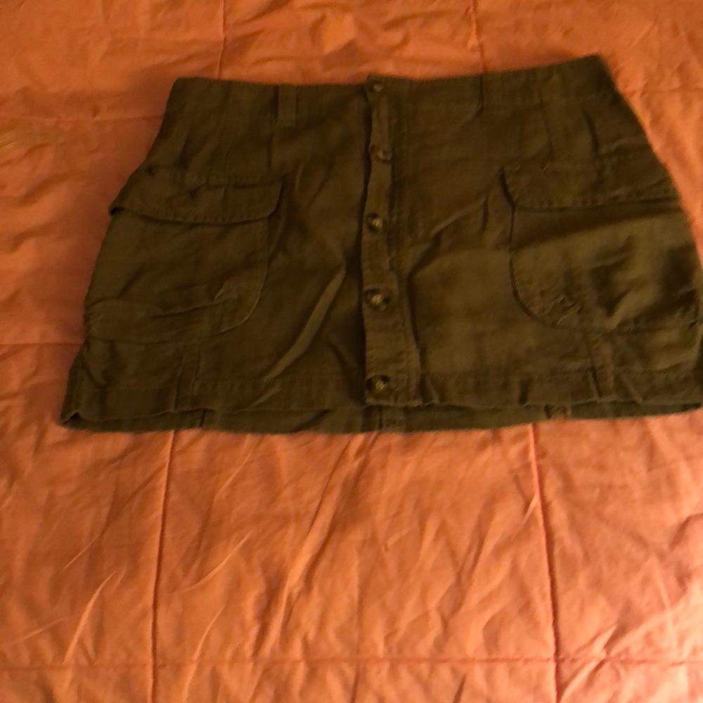 Olive green cargo skirt